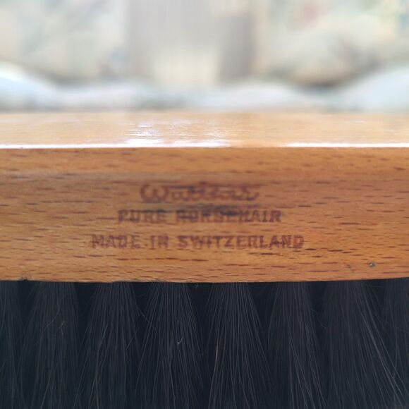 Vintage Genuine Walther Saddleback Shoeshine Brush Switzerland Pure Horsehair - Picture 3 of 8
